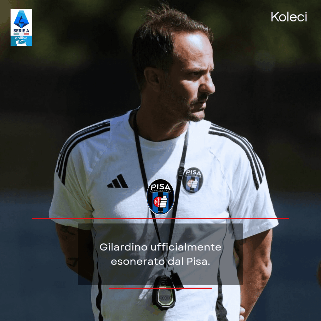Gilardino officially sacked by Pisa [🗞 Pisa official statement]