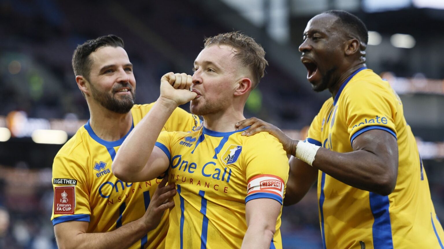 FA Cup fifth-round draw: Mansfield Town host Arsenal and Manchester City travel to Newcastle United | Football News Mansfield Town's Louis Reed celebrates scoring their side's second goal of the game