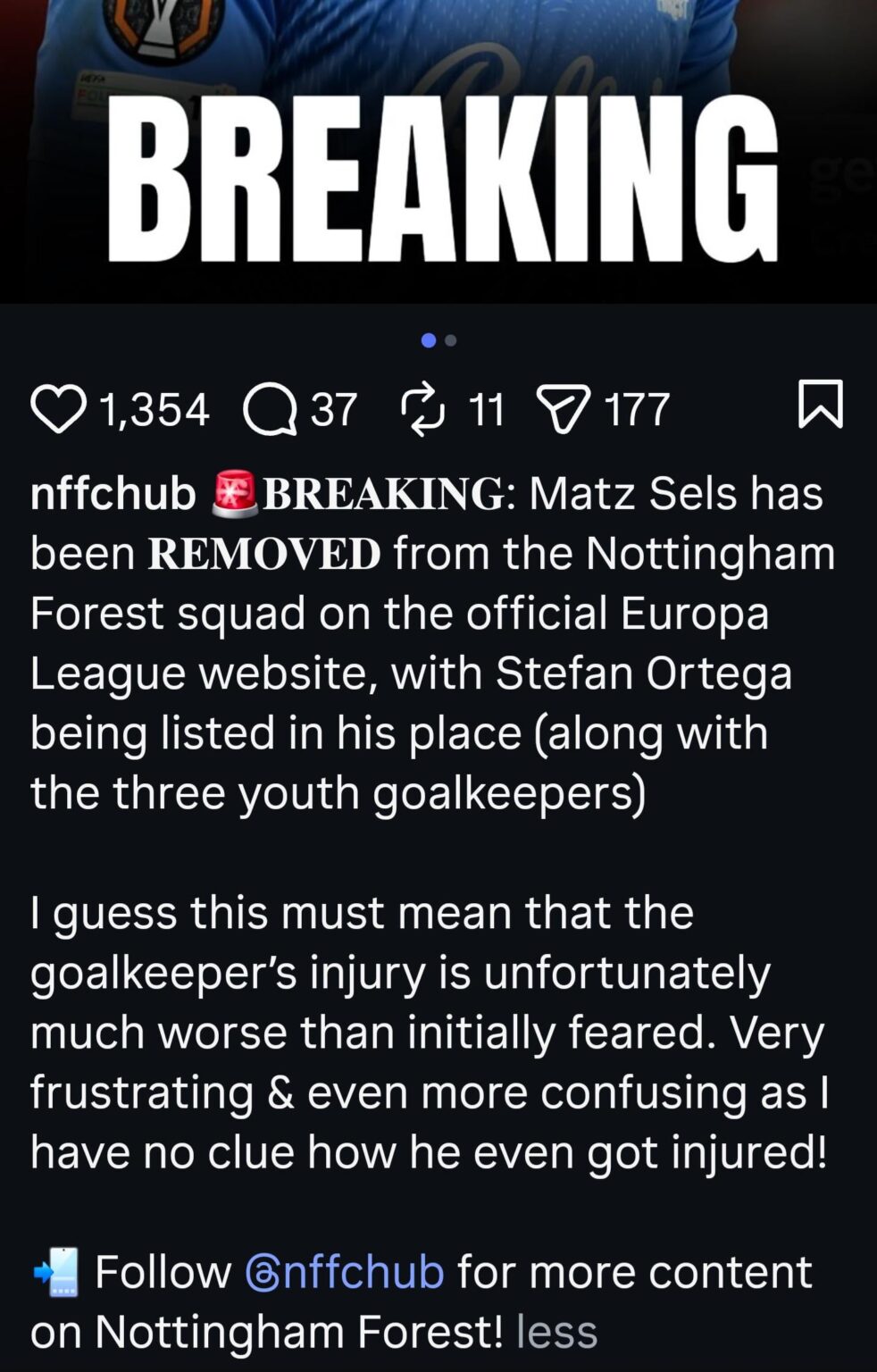 What!?...The King has been injured so much this season. How will we survive without him?