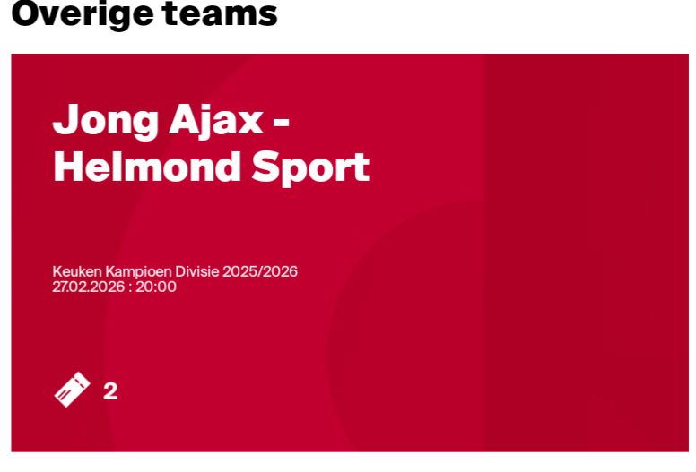 giving away: 2 free tickets jong ajax tonight