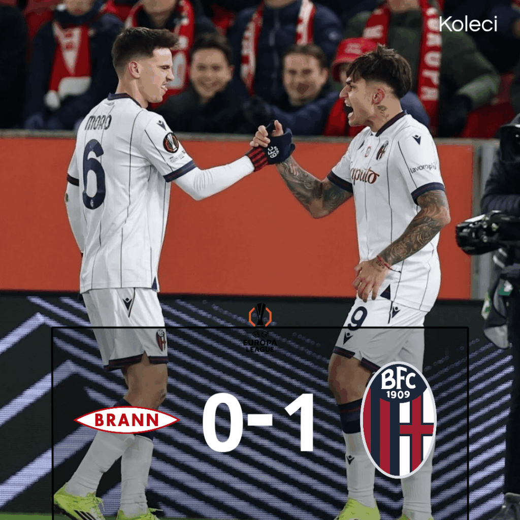 🫡Bologna win the first leg of the Europa League playoffs.