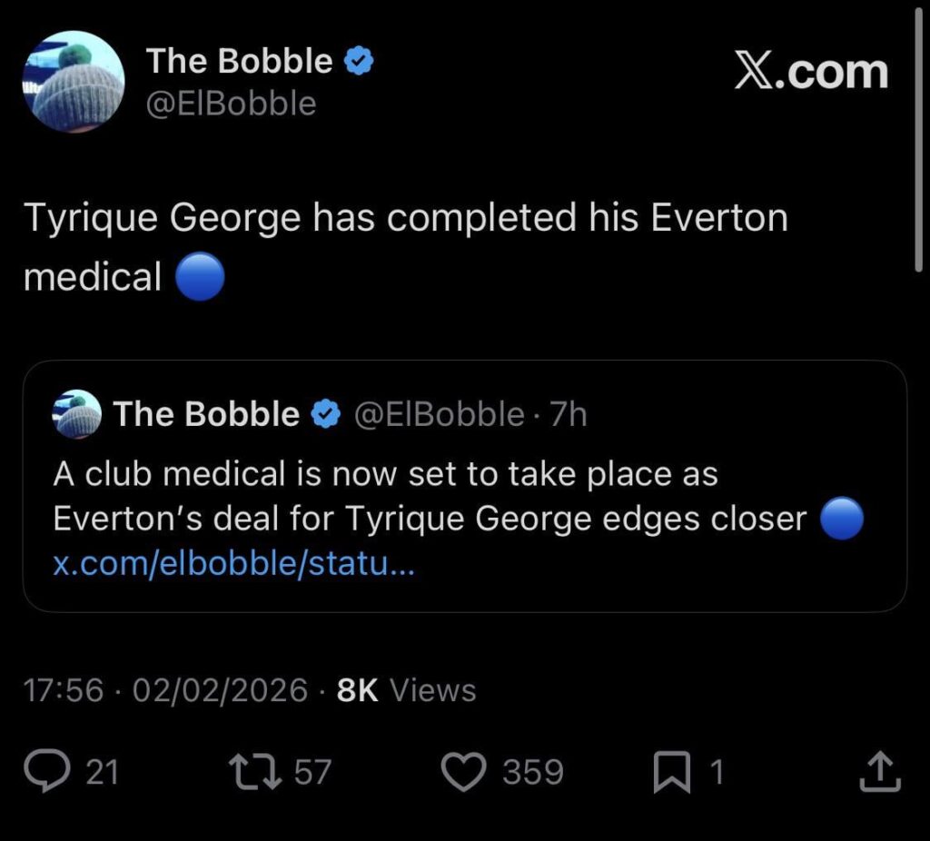 Tyrique George medical completed