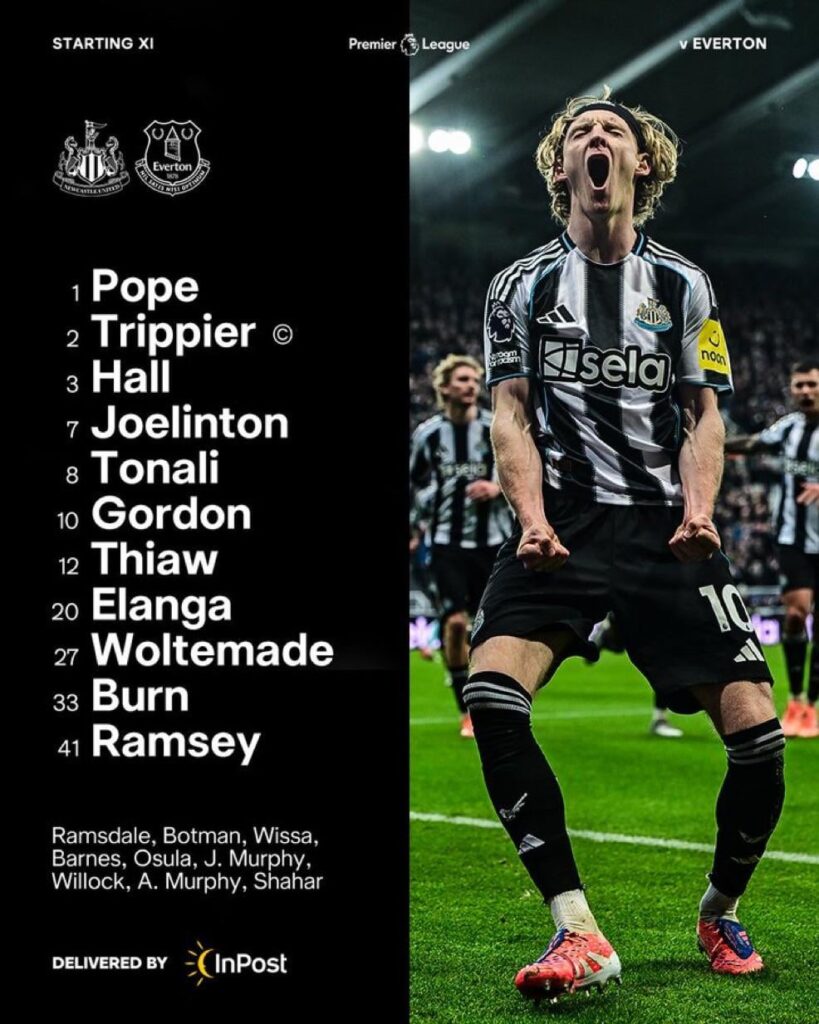 Lineup v Everton (H)