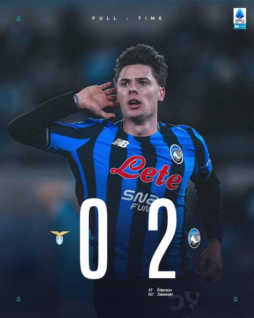 Full Time: Lazio 0-2 Atalanta
