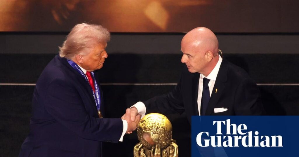Infantino apologises to British fans and defends awarding Trump peace prize | Football | The Guardian