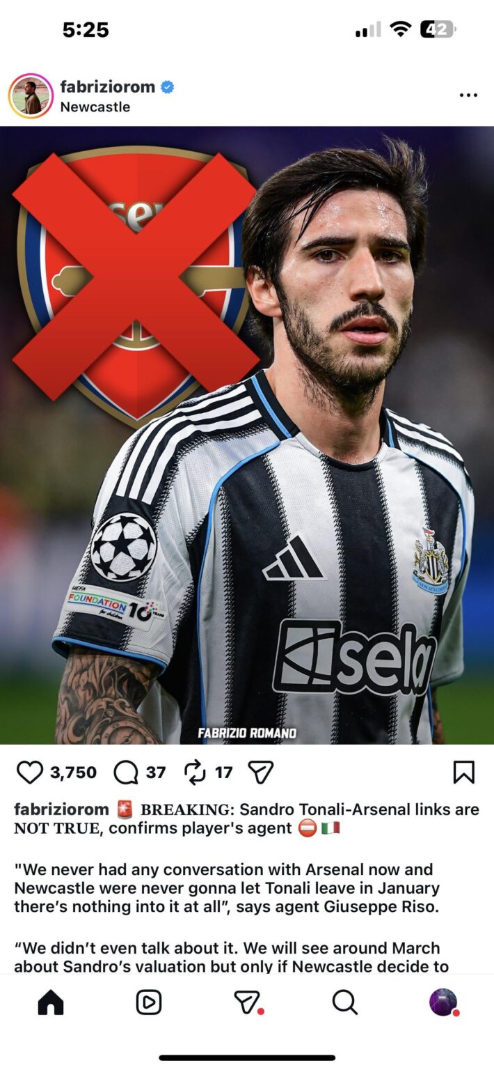 Some good news of Fabrizio is to be believed