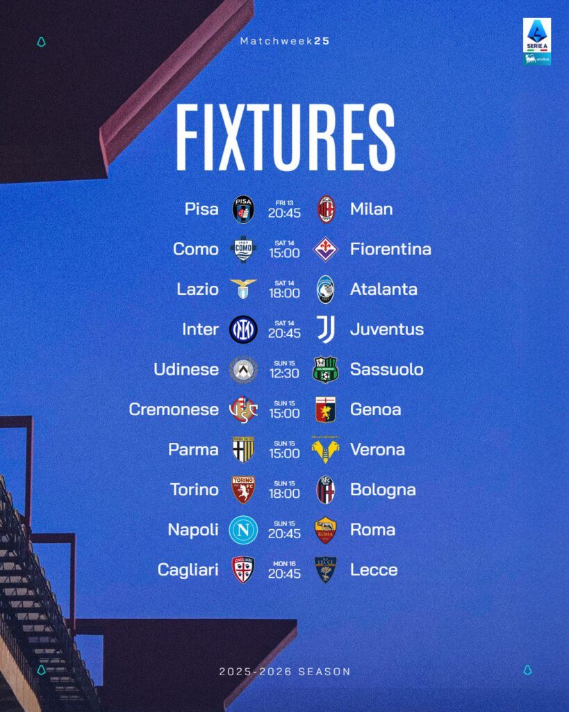 Le partite della 24^ Giornata📅🧐