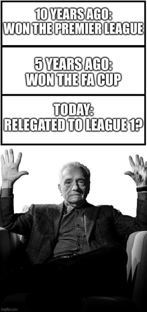 Would you take this deal? Win that they won and end up fighting relegation to league one?