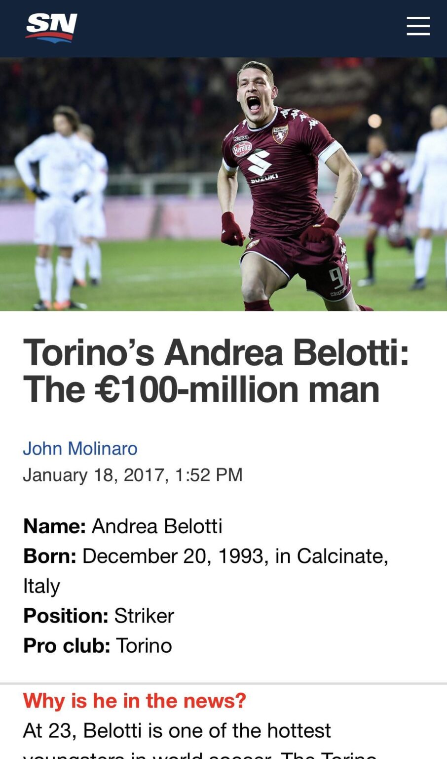Andrea Belotti Lore