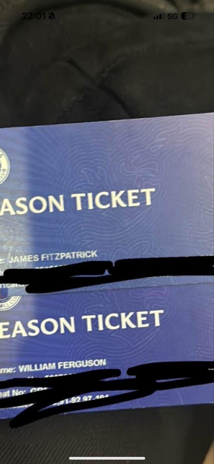 2 season tickets found at Buchanan station