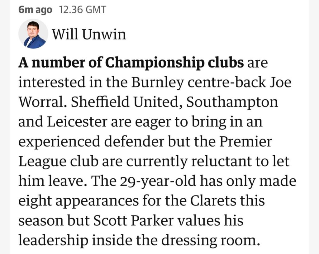 If he goes to Sheffield United then he's dead to me.