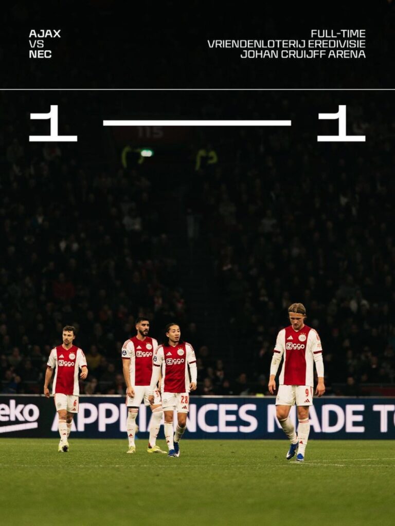 Ajax - NEC ends all square: 1-1