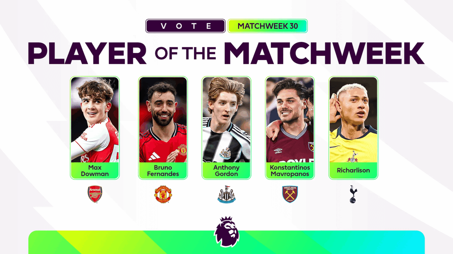 Bruno Fernandes nominated for Premier League Player of the Matchweek 30