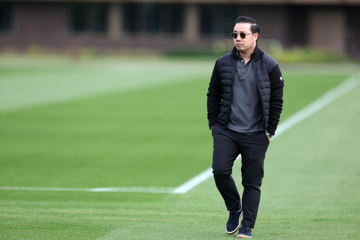 Leicester City chairman Aiyawatt 'Top' Srivaddhanaprabha at the club's Seagrave training base