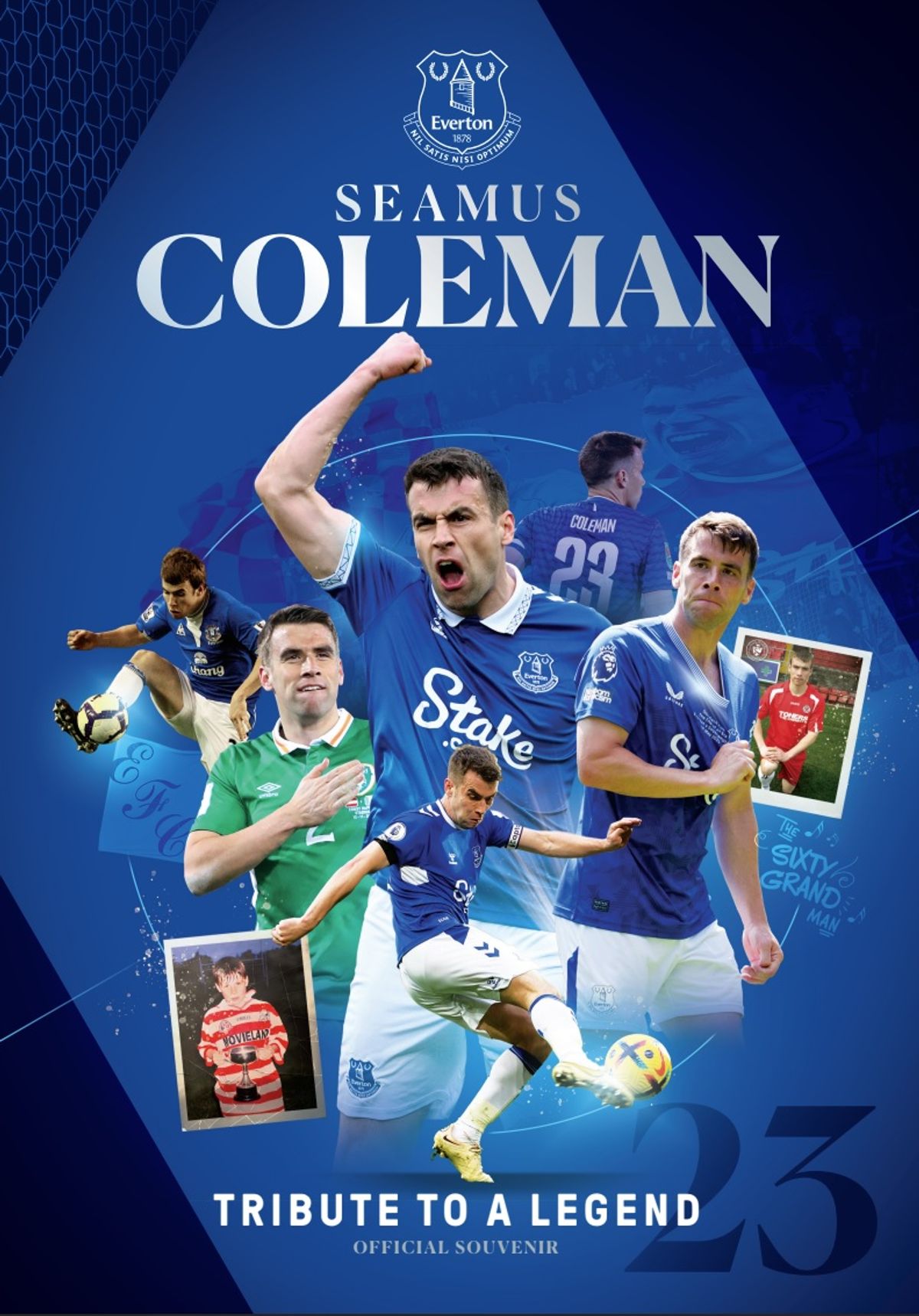 The cover of Seamus Coleman: Tribute To A Legend official souvenir that is on sale now priced £10