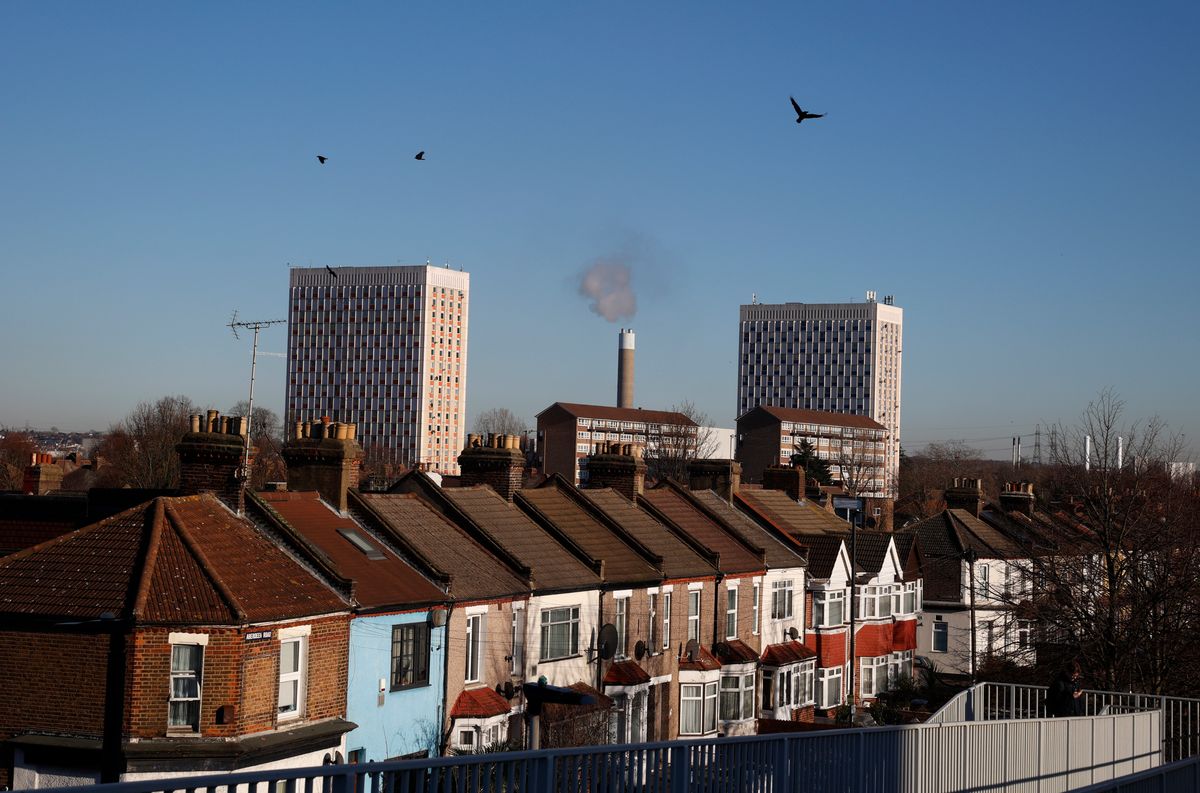 Cheshire House (left) and Shropshire House (right) loom above the Edmonton skyline