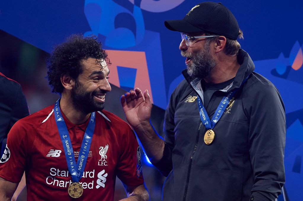 Jurgen Klopp and Mohamed Salah