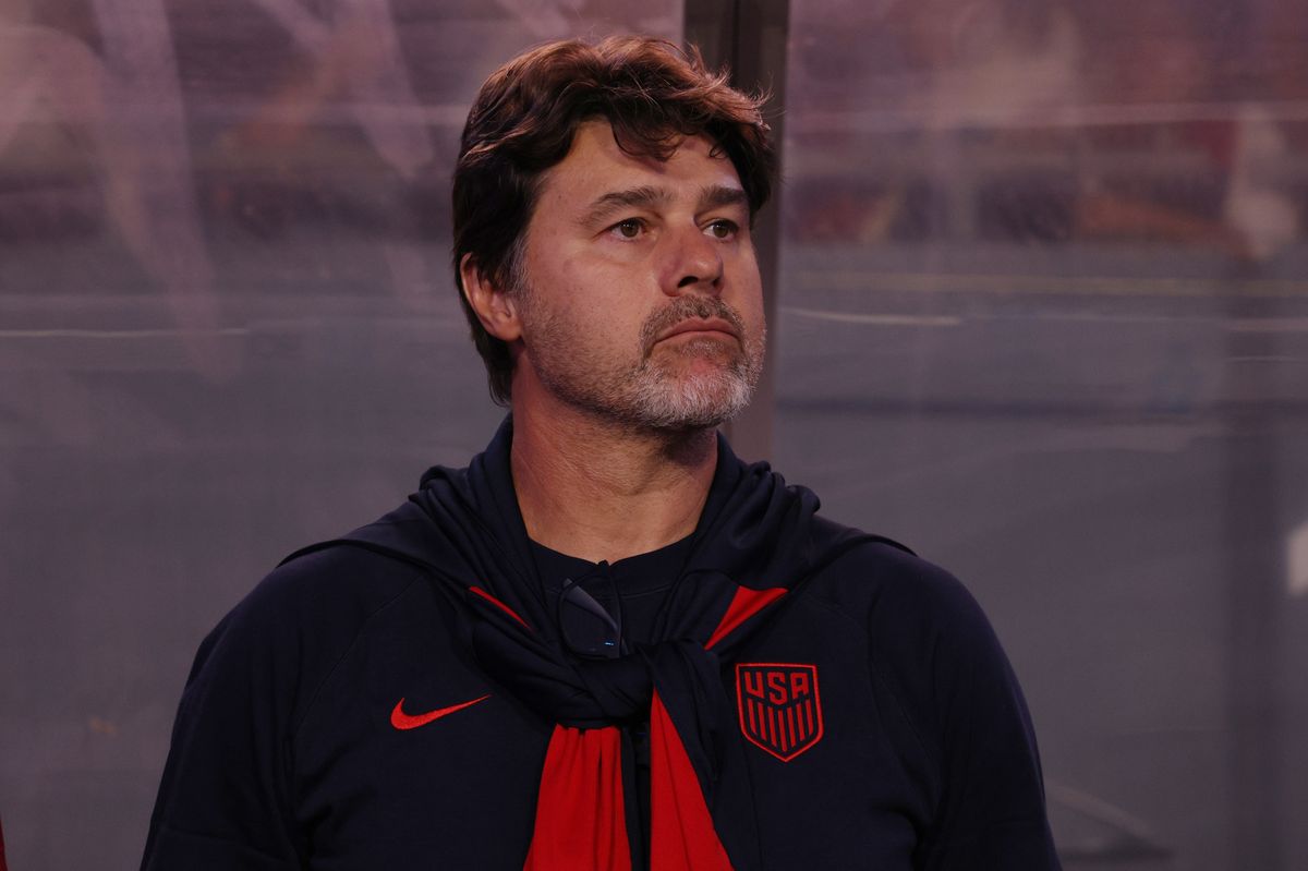 TAMPA, FLORIDA - NOVEMBER 18: Mauricio Pochettino, head coach of United States, looks on prior to the International Friendly match between United States and Uruguay at Raymond James Stadium on November 18, 2025 in Tampa, Florida. (Photo by John Dorton/ISI Photos/USSF/Getty Images)