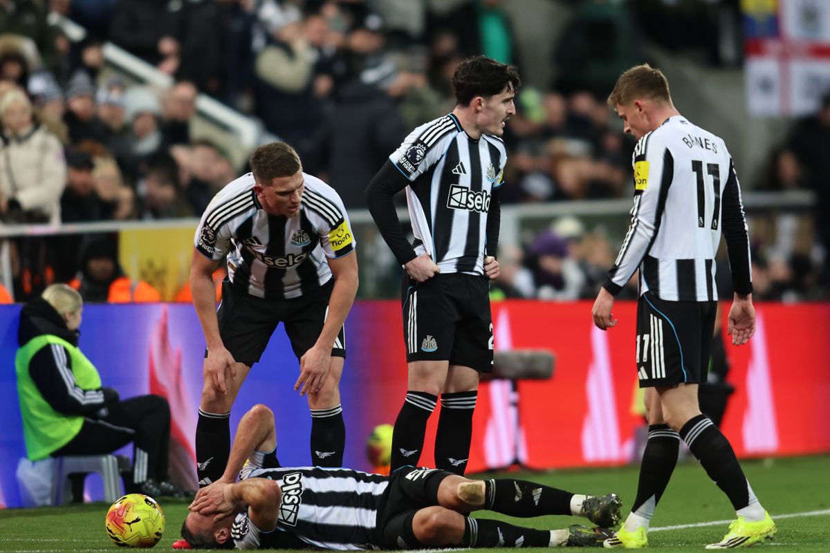 Fabian Schar of Newcastle United has been out of action since picking up an injury against Leeds United in January
