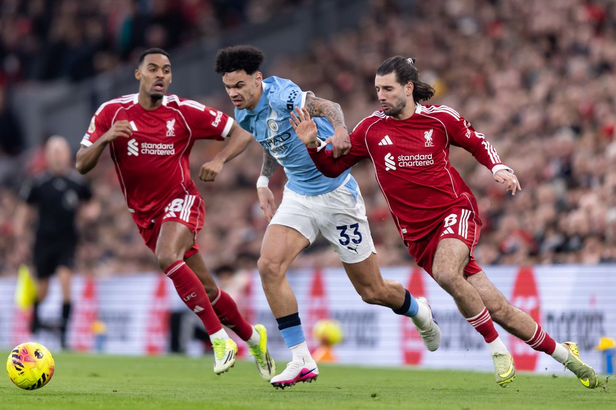 Ryan Gravenberch during the Premier League match between Liverpool and Manchester City.