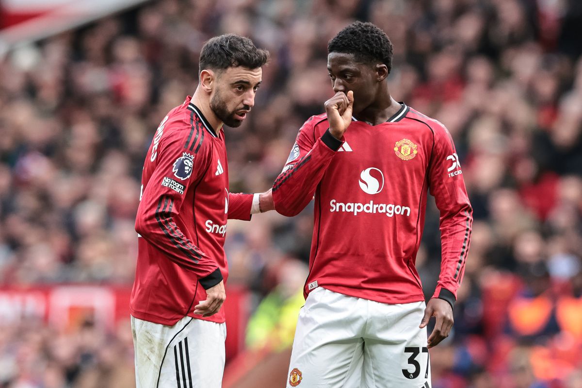 Manchester United's Bruno Fernandes and Kobbie Mainoo both face uncertain futures
