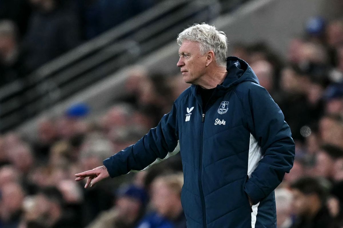 Everton's Scottish manager David Moyes looks on during the English Premier League football match between Everton and Burnley at Hill Dickinson Stadium in Liverpool, north west England on March 3, 2026. (Photo by Paul ELLIS / AFP via Getty Images) / RESTRICTED TO EDITORIAL USE. No use with unauthorized audio, video, data, fixture lists, club/league logos or 'live' services. Online in-match use limited to 120 images. An additional 40 images may be used in extra time. No video emulation. Social media in-match use limited to 120 images. An additional 40 images may be used in extra time. No use in betting publications, games or single club/league/player publications. / 