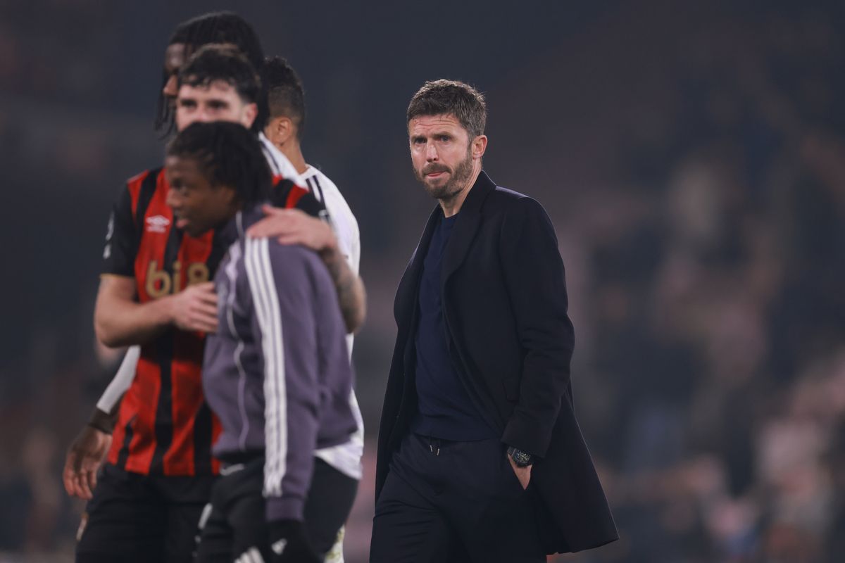 Manchester United head coach Michael Carrick looks dejected