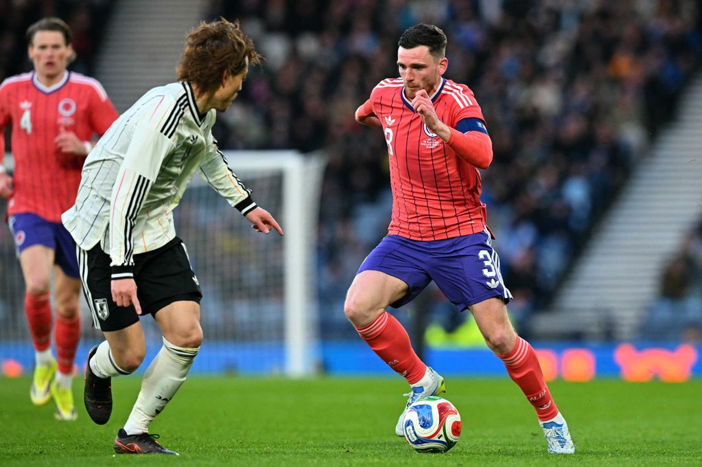 Andy Robertson on the ball