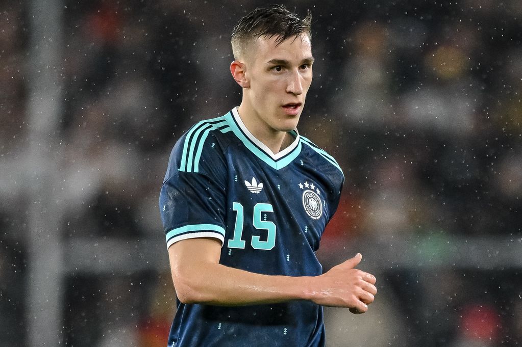 Nico Schlotterbeck of Germany looks on during the International Friendly match between Germany and Ghana at MHP Arena on March 30, 2026 in Stuttgart, Germany