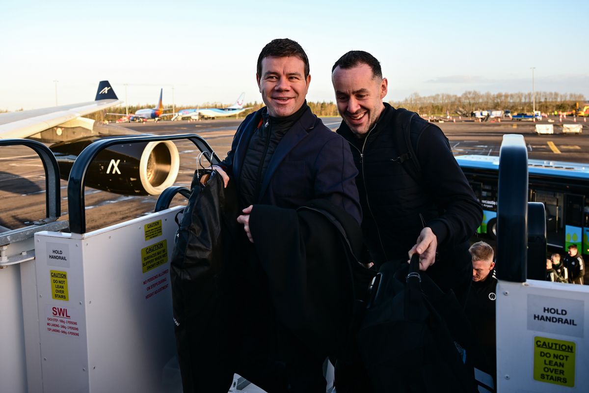 Newcastle United sporting director Ross Wilson (L) is set for his first big summer transfer window