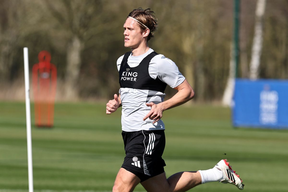Jannik Vestergaard in training at Seagrave as he gears up for his Leicester City comeback