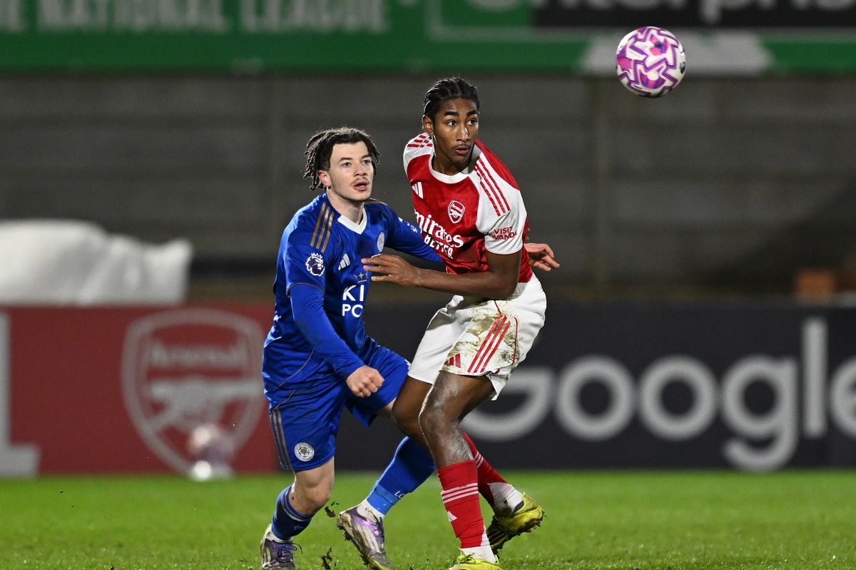 Lorenz Hutchinson in action for Leicester City Under-21s during their 5-1 win over Arsenal
