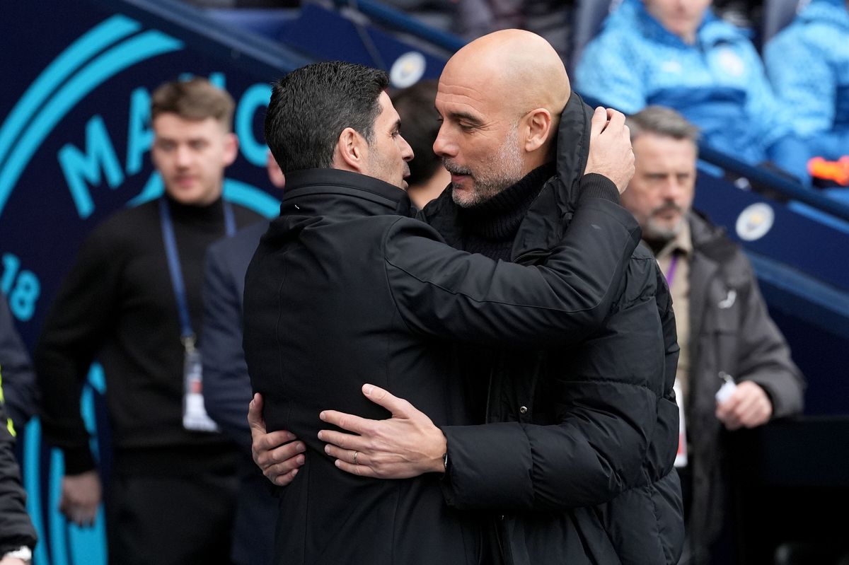 Pep Guardiola and Mikel Arteta