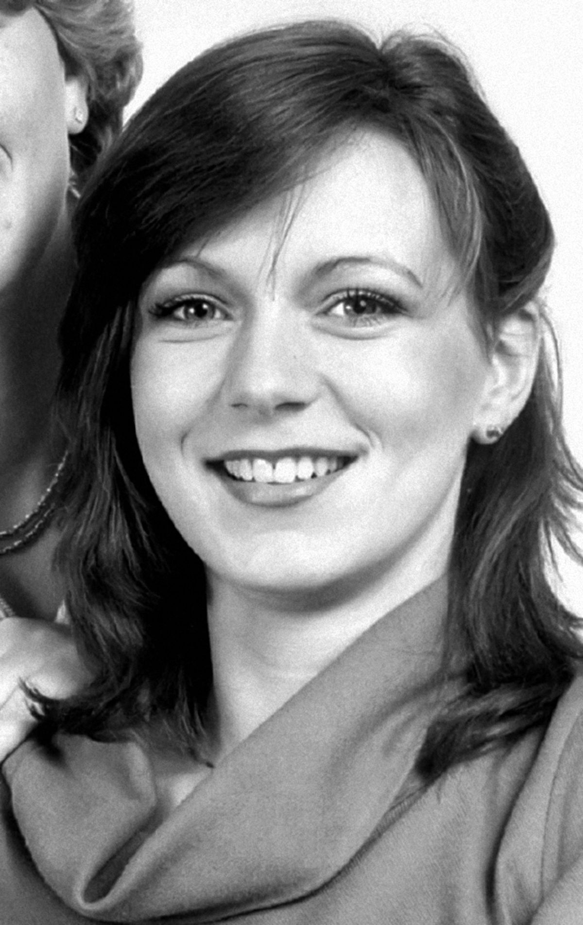 Black and white photo of Suzy Lamplugh