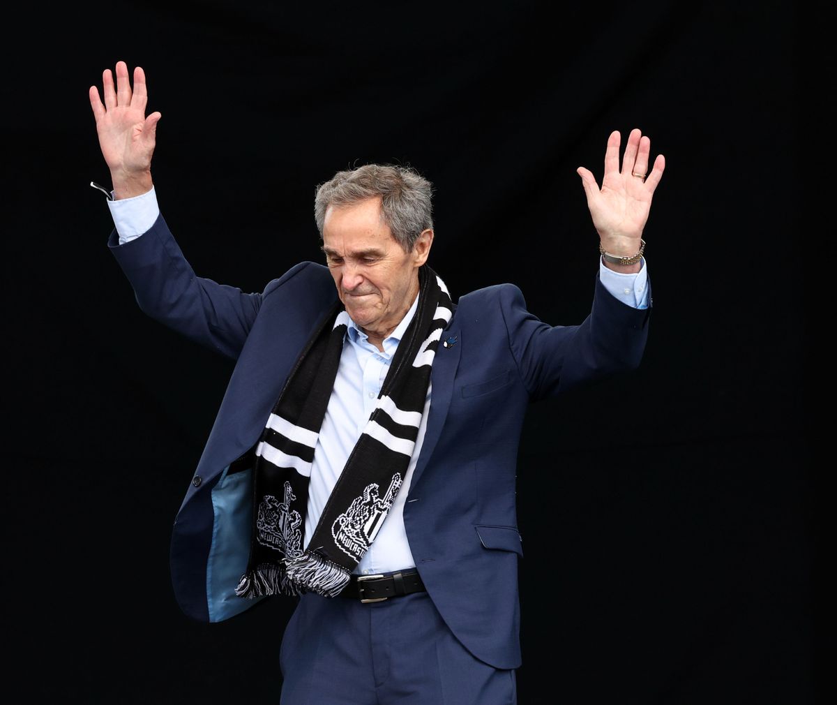 Bob Moncur on stage at the Town Moor