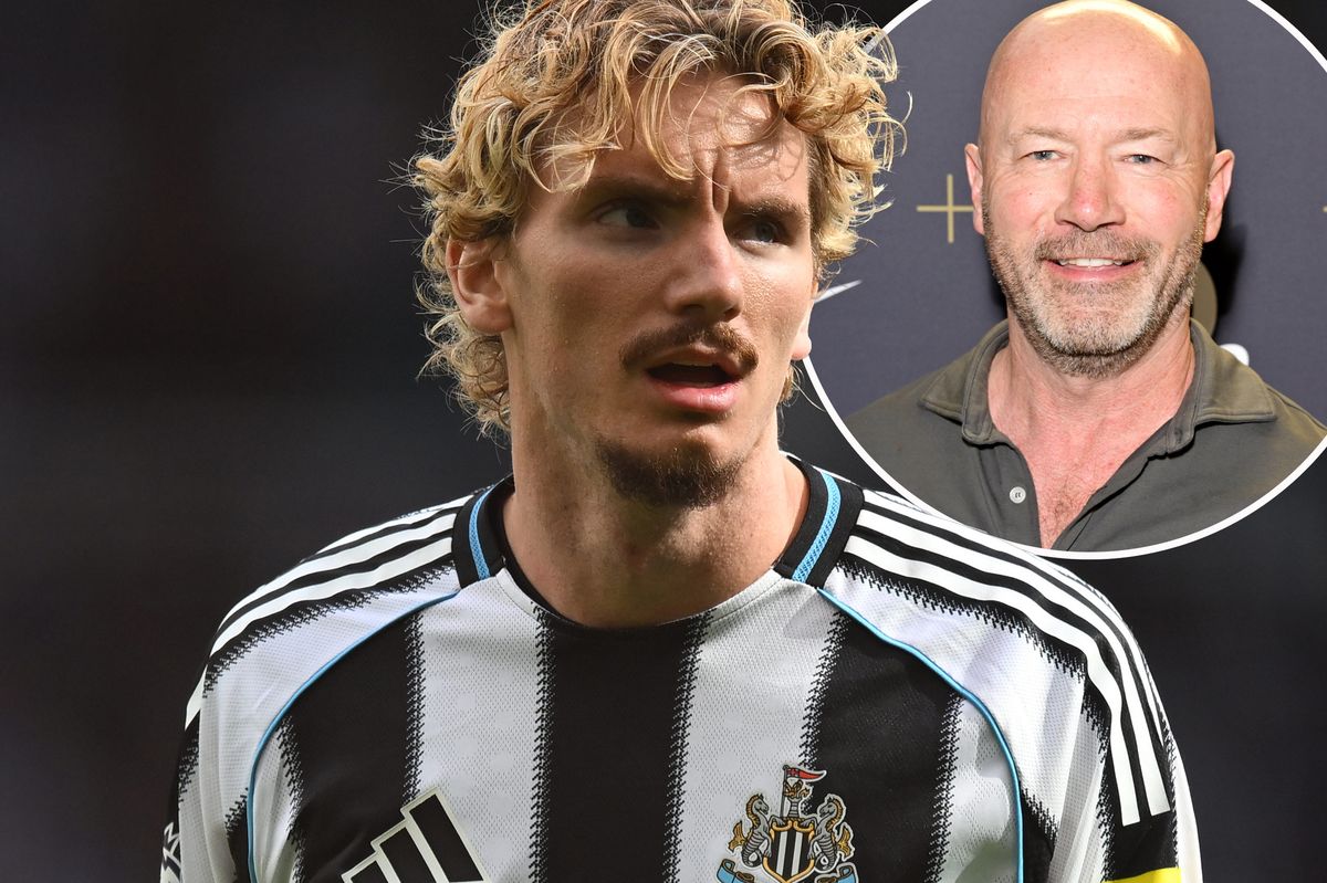 Newcastle United's Nick Woltemade and (inset) Alan Shearer