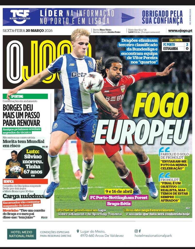 Jornal OJOGO 20/03/2026