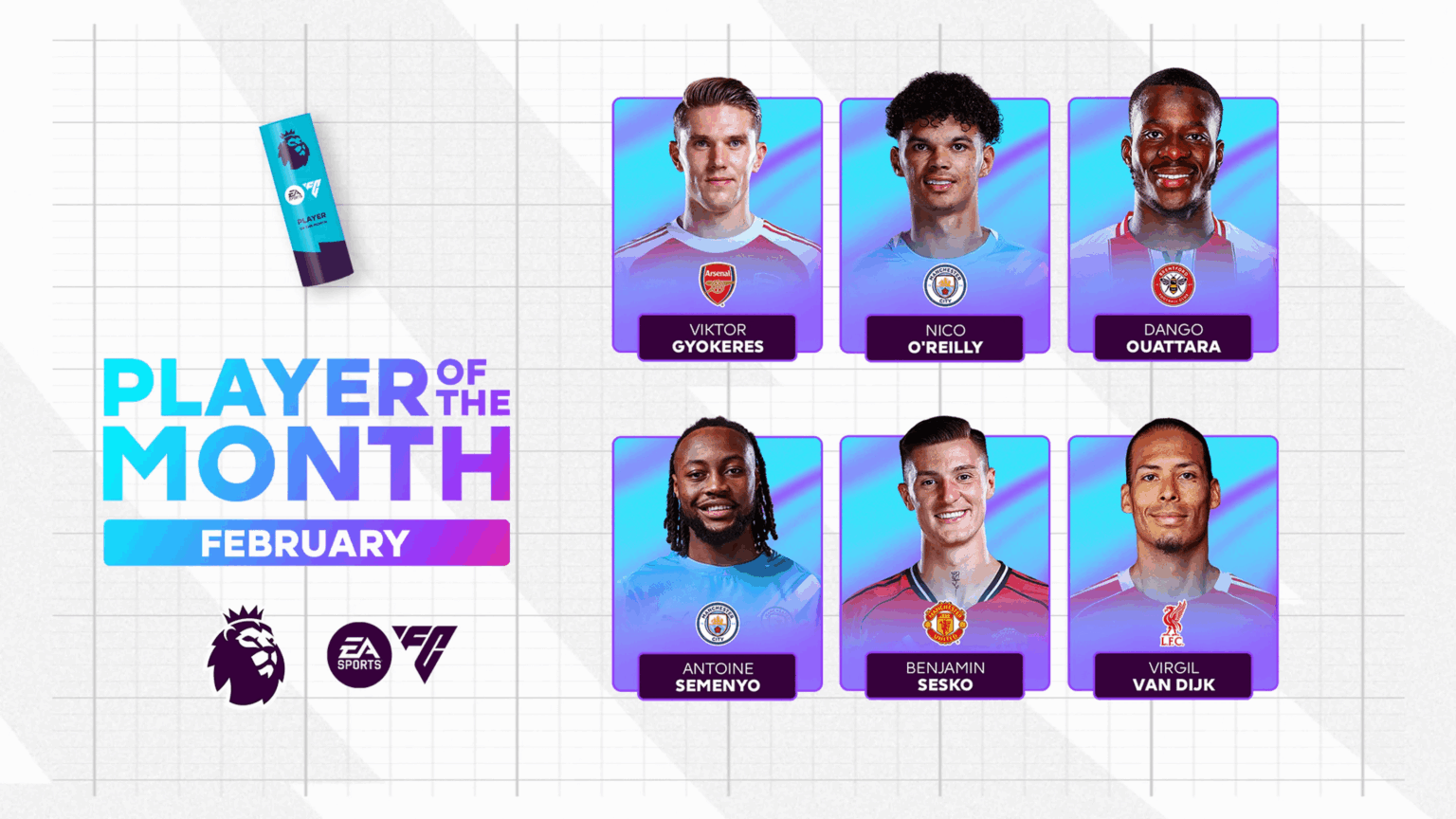 Benjamin Sesko nominated for February's Premier League player of the month