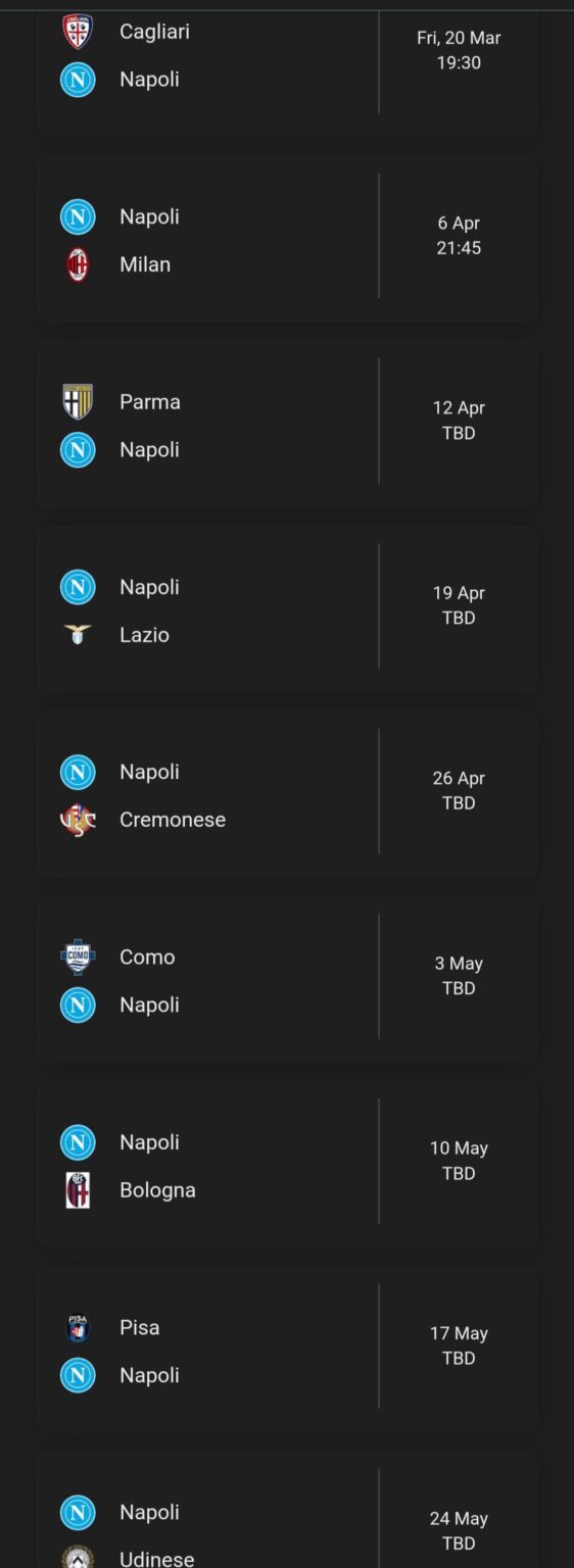 Are Napoli potential in the title race