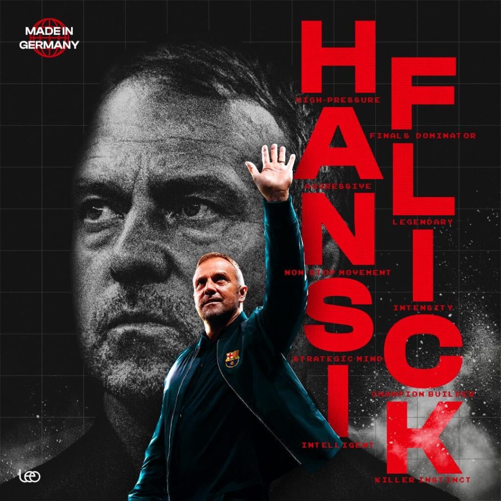 I made Hansi Flick visual Poster design