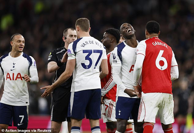 ...but Spurs were denied a goal against Arsenal for what they believe was a similar move