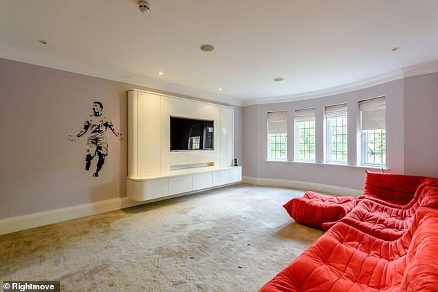 Patrice Evra's former home is on sale for £3.5million - and features a mural of Sergio Aguero, added by the striker himself when he rented it