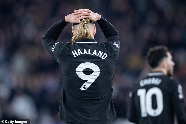 Haaland cut a forlorn figure as City only drew 1-1 at West Ham in a major dent to their title hopes