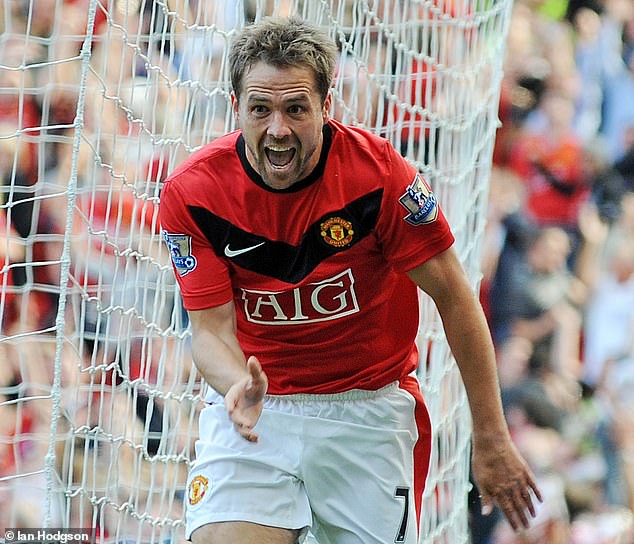 Michael Owen celebrates his own super-sub moment after coming off the bench to score the winner against Manchester City for United in 2009