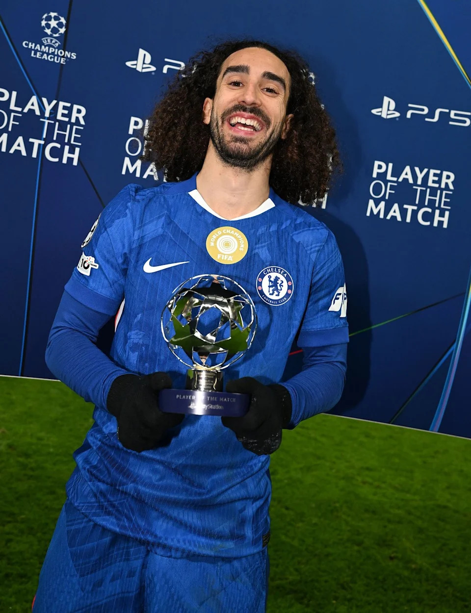Marc Cucurella was named player of the match in Chelsea’s win over Barcelona earlier in the season (Chelsea FC via Getty Images)