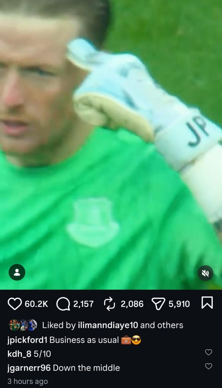 Garner and KDH comment on Pickford's wonder save