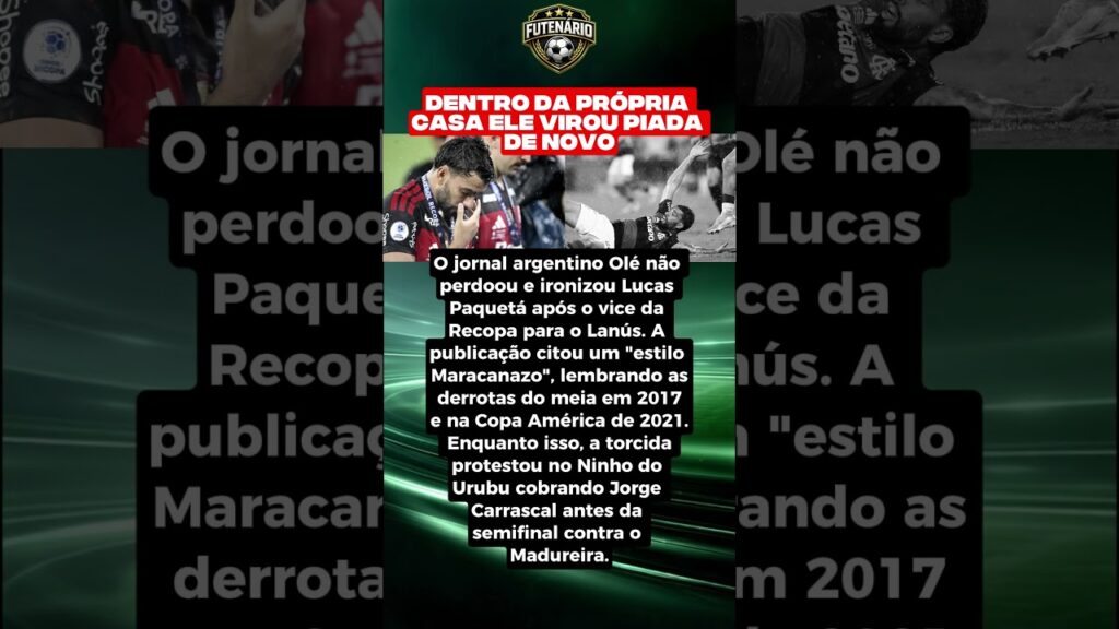 Lucas Paquetá é humilhado por jornal argentino após vice 😱🇦🇷