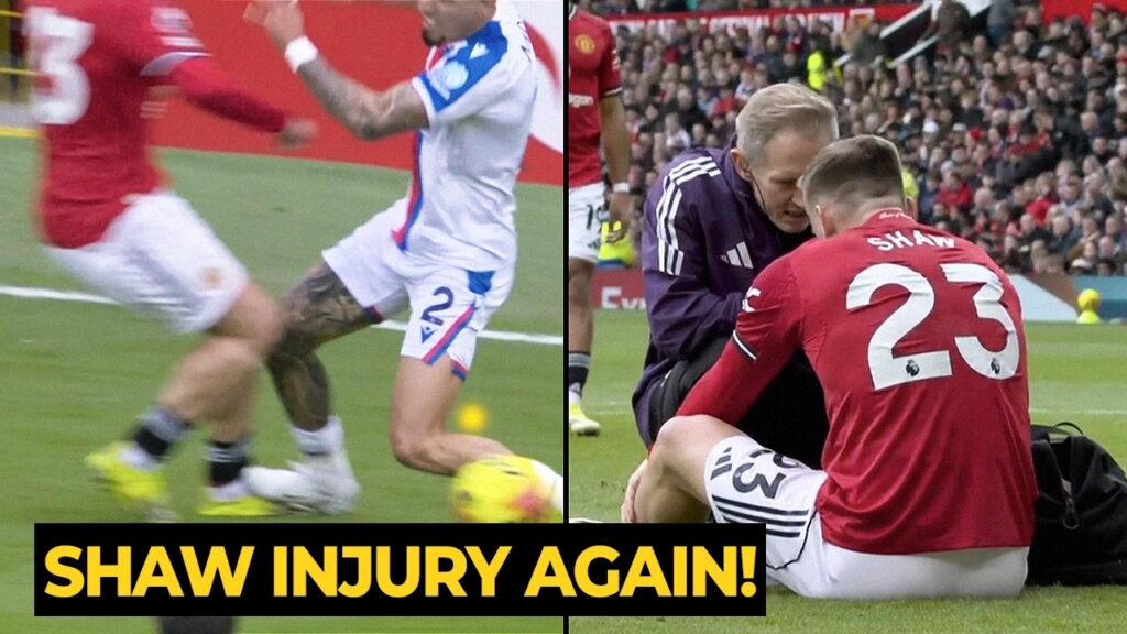 Luke Shaw injury vs Crystal Palace reaction
