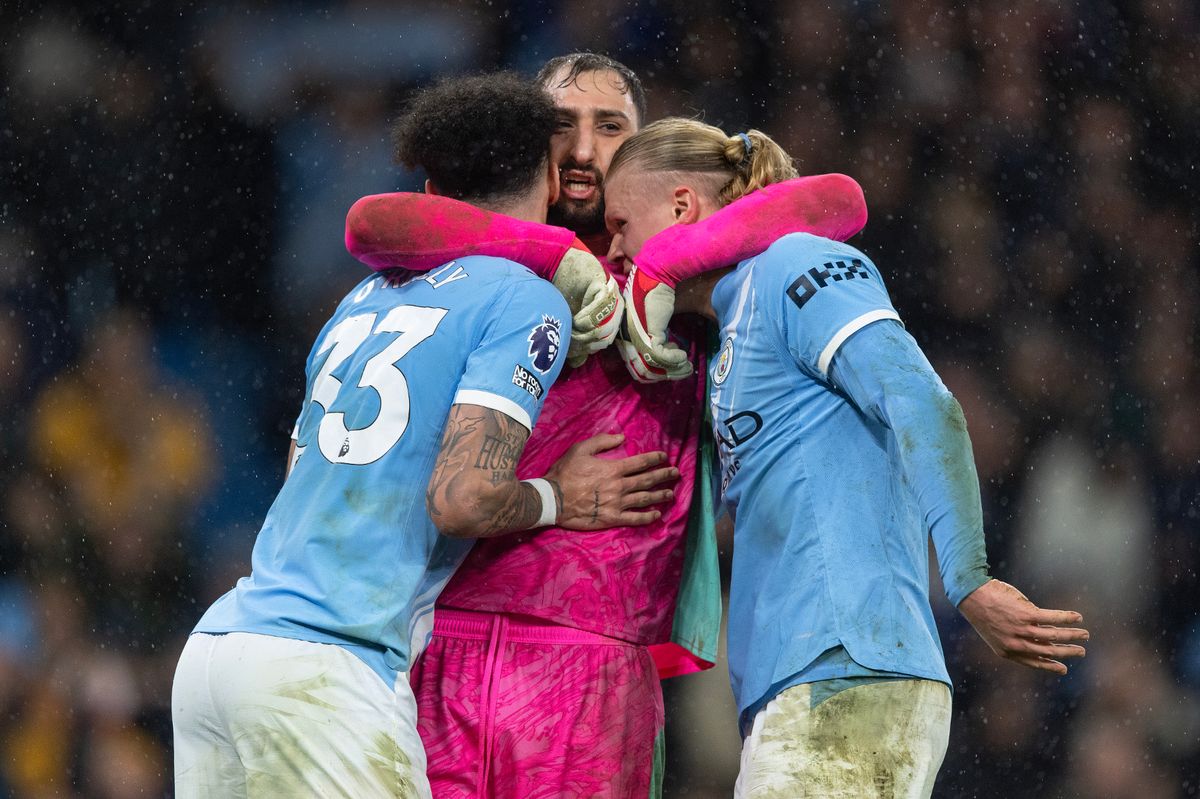 Nico O'Reilly and Erling Haaland