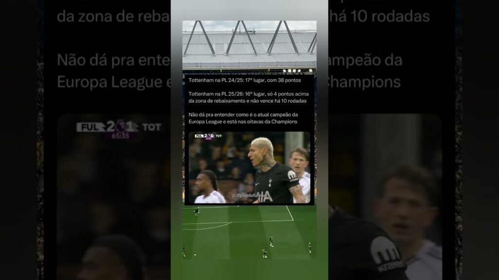 Inexplicável esse time ter saído da fila nesse meio tempo kkkkk #futebol #tottenham #richarlison